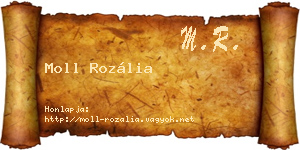 Moll Rozália névjegykártya